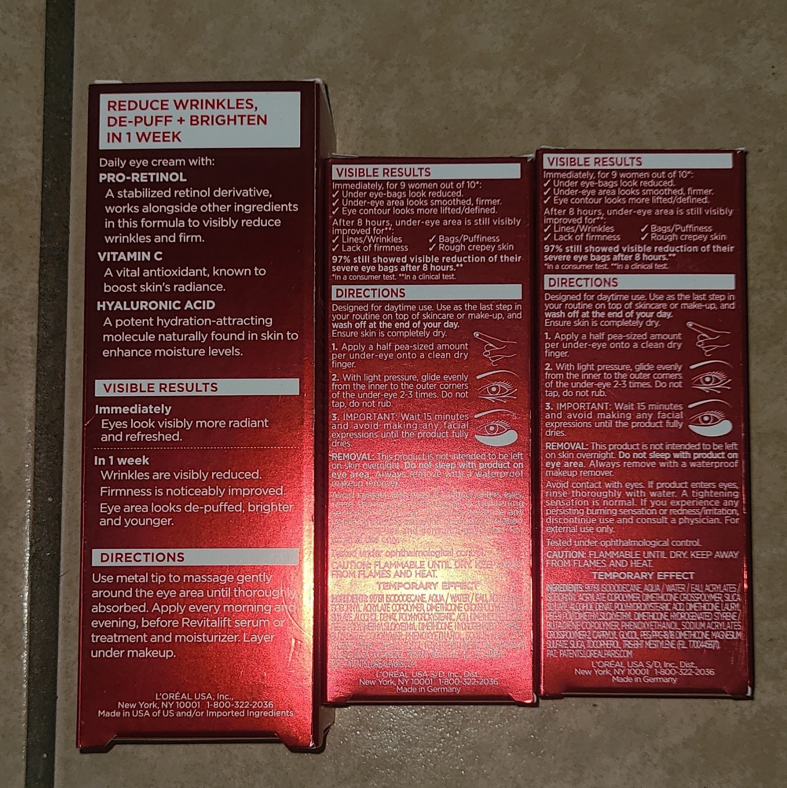 L’Oréal Paris Revitalift Triple Power Eye Cream Pro-Retinol + Vit C 0.5oz