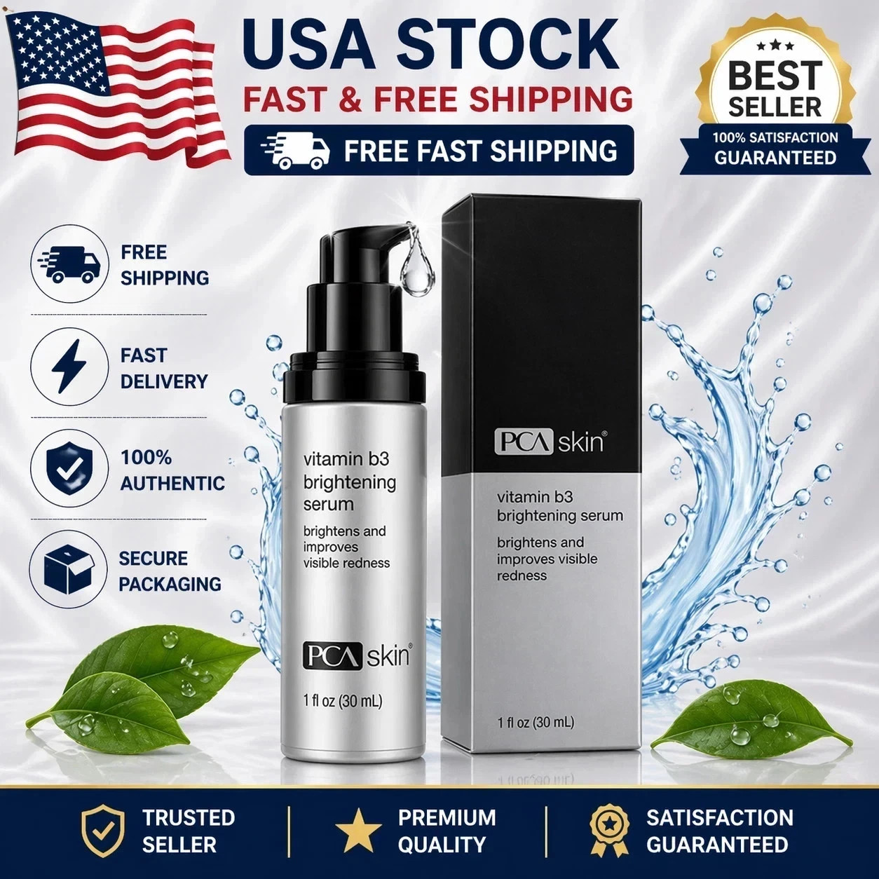 PCA Skin Vitamin B3 Brightening Serum 1oz 30ml USA Stock Brand New