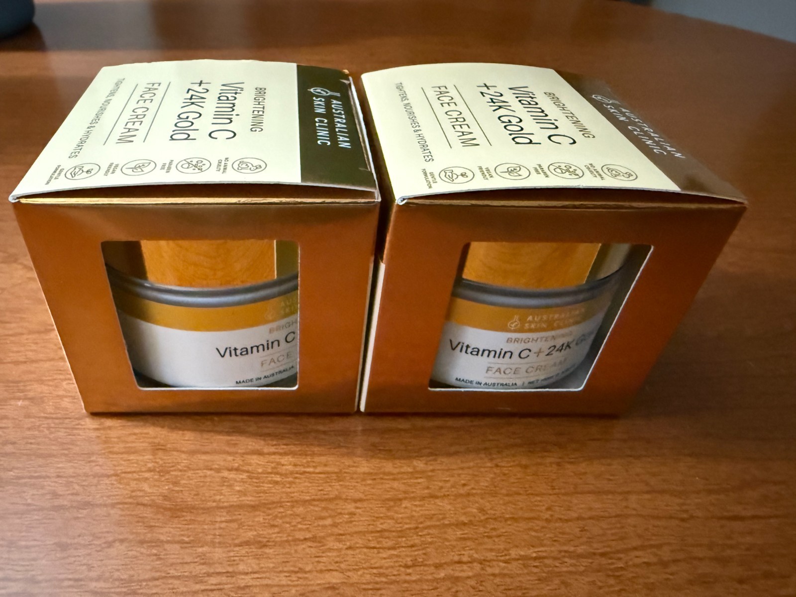LOT OF 2 – New Australian Skin Clinic Vitamin C 24K Gold Face Cream 3.38 fl oz