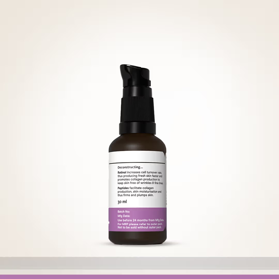 Deconstruct 0.2% Retinol Face Serum With 1% Peptide Reduce Fine Lines & Wrinkles
