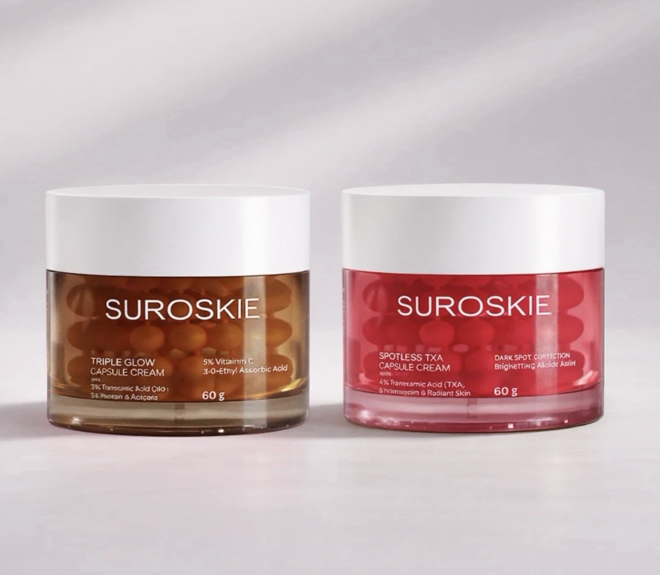 Suroskie Spotless Capsule Cream 60g &Suroskie Triple C Glow Capsule Cream 60g