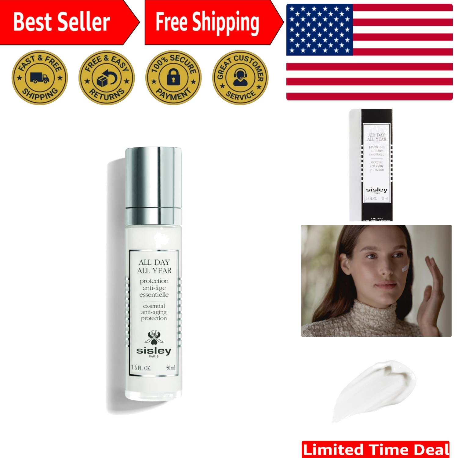 Sisley All Day All Essential Anti-Aging Protection – 50 ml / 1.6 fl oz New