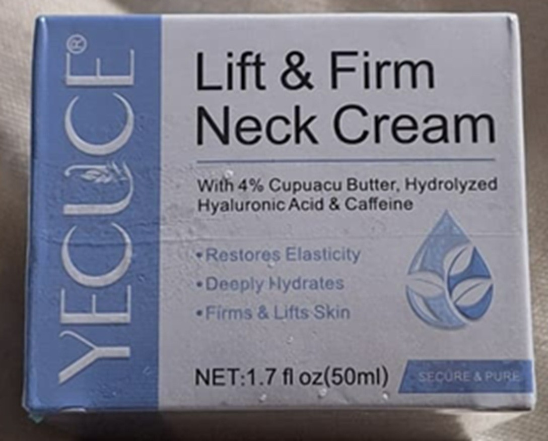 YECUCE Lift & Firm Neck Cream 1.7oz Cupuacu Butter Hyaluronic Acid Caffeine NEW