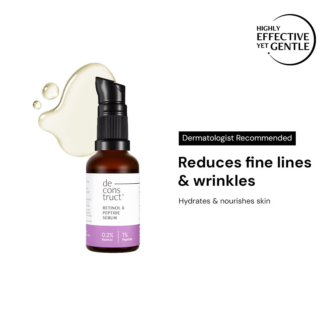Deconstruct 0.2% Retinol Face Serum With 1% Peptide Reduce Fine Lines & Wrinkles