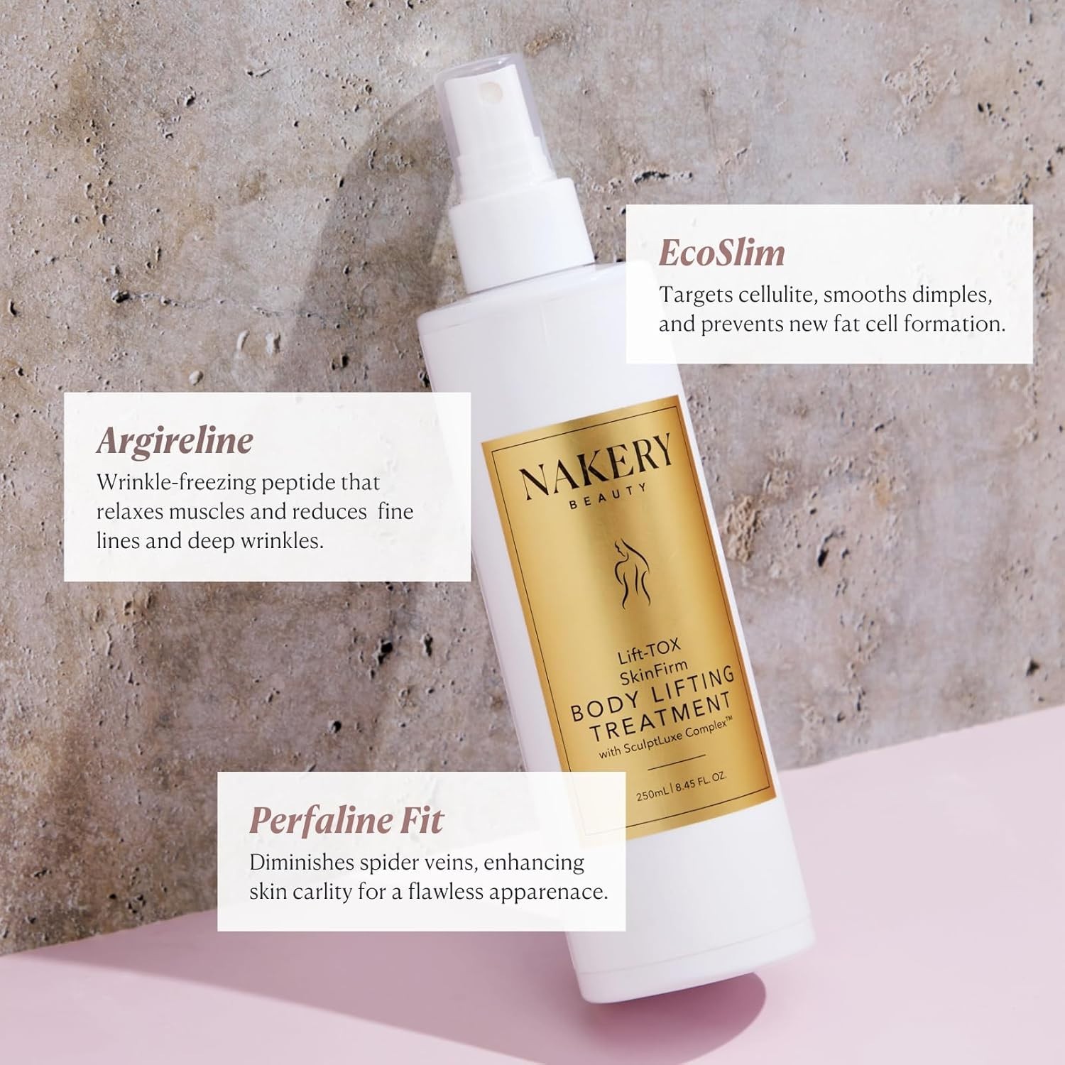 Nakery Lift-TOX SkinFirm Body Firming & Tightening Spray, Unscented 250 mL
