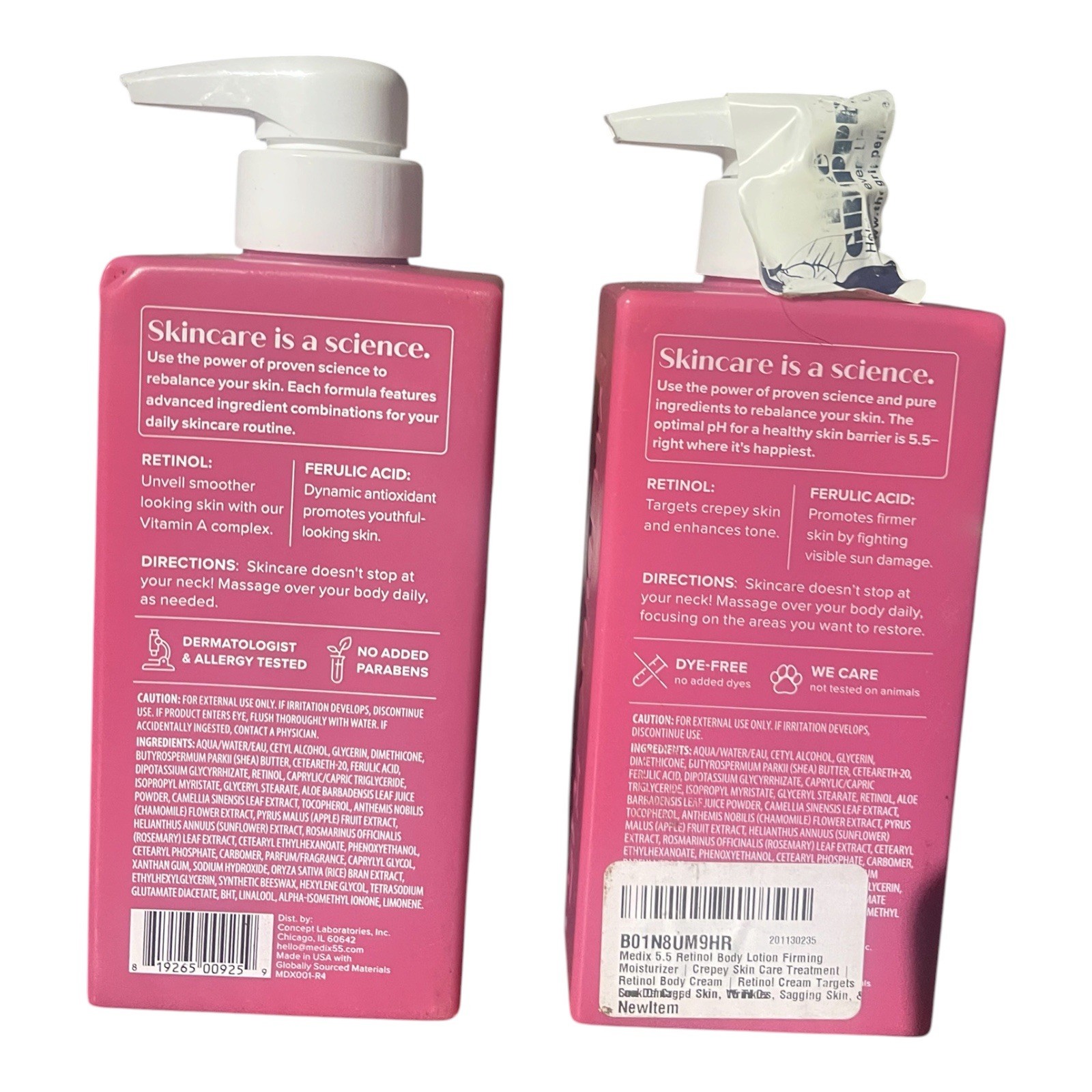 Medix 5.5 Retinol + Ferulic Acid Age Rewind Body Cream 15 Oz 2 Pack