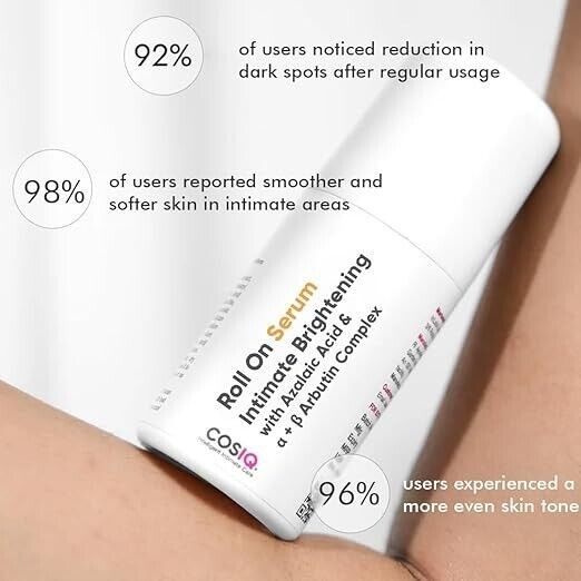 Cos-IQ Intimate Brightening Roll-On Serum | With Azelaic Acid 40ml