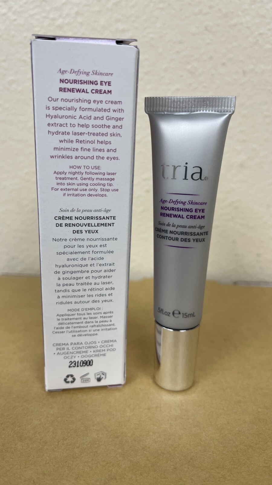 TRIA Age-Defying Skincare NOURISHING EYE RENEWAL CREAM .5fl.oz 15mL – New w/Box