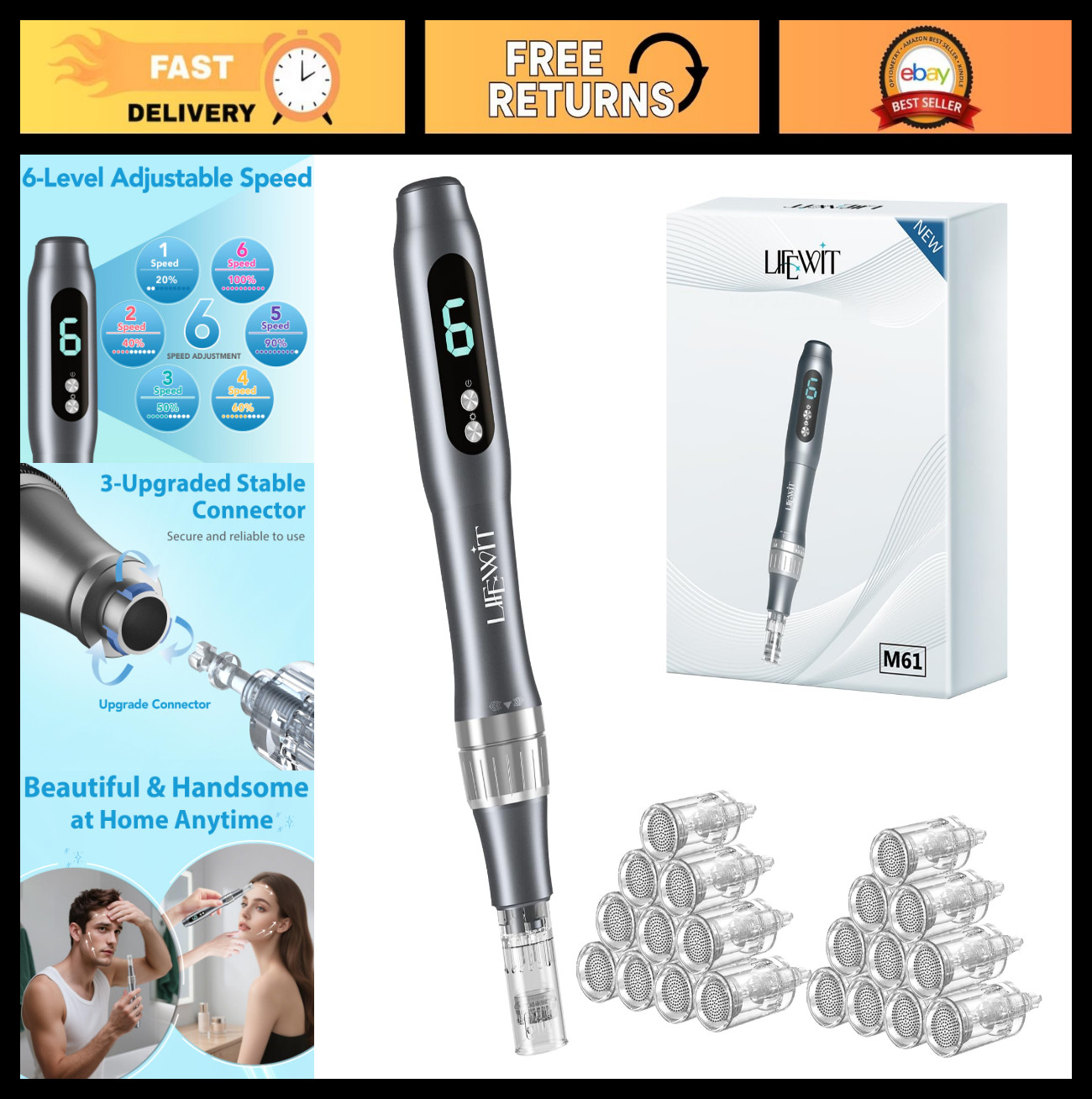 Microneedling Dermastamp System 0.25mm – Skin Care Tool for Women, Derma Roller