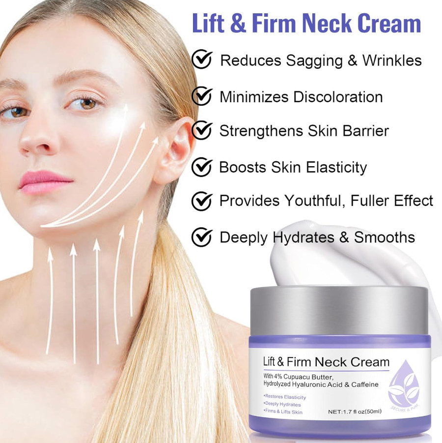 2024 New Pure Neck Firming Cream, Anti-Aging Tighten & Lift Neck Cream, Chest Ne