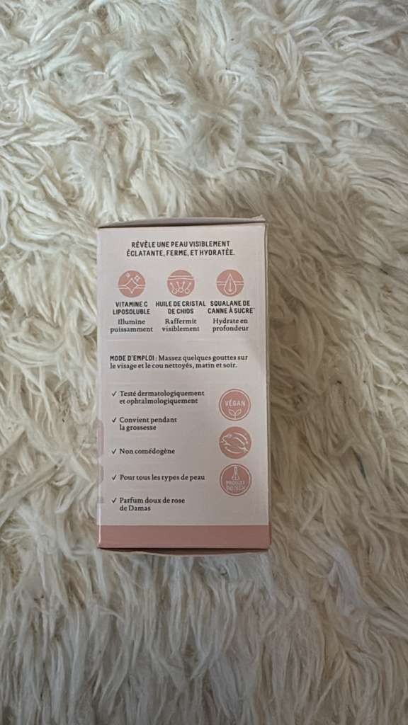 Authentic Biossance Squalane + Vitamin C Rose Oil 30ml Brightening Face Serum