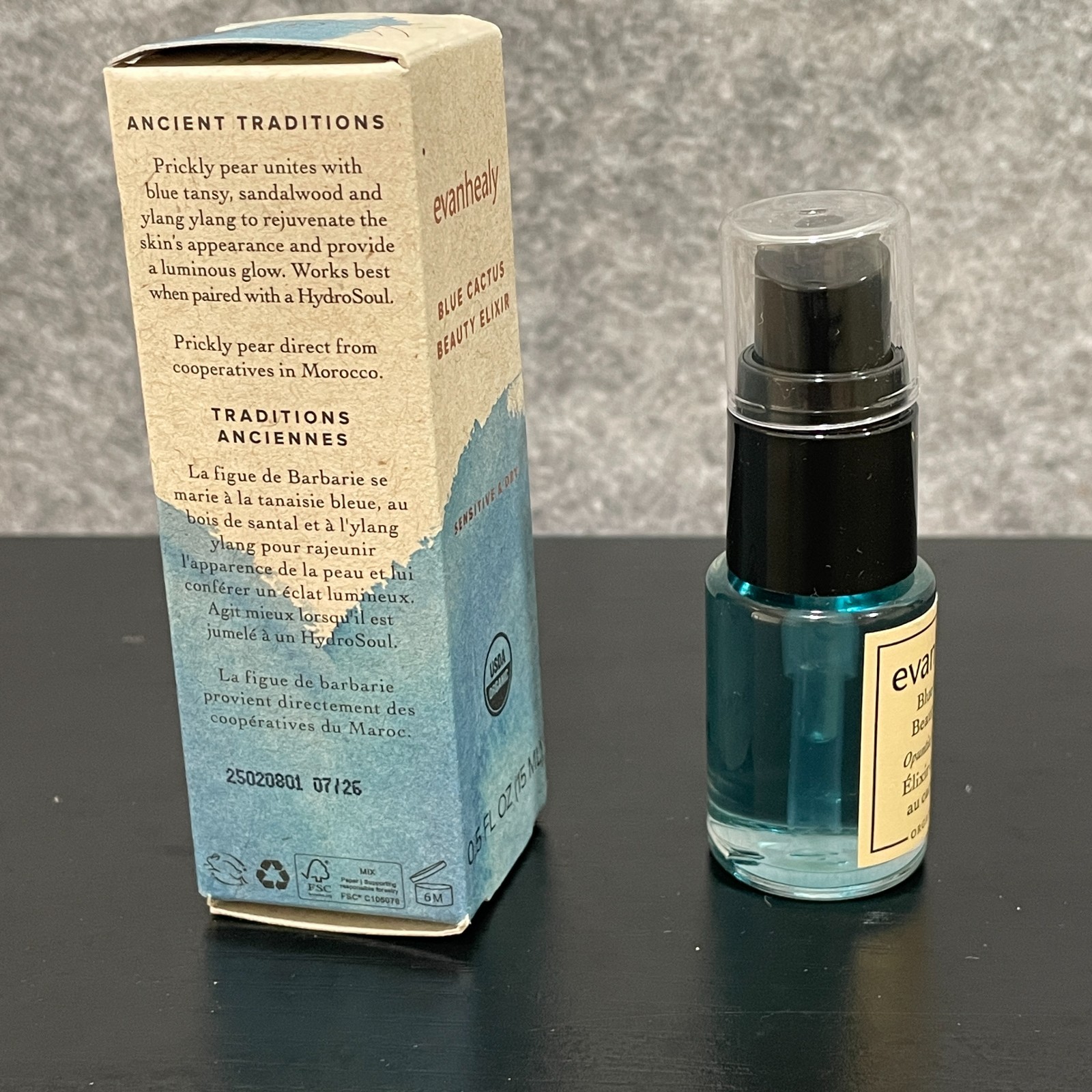 Evanhealy Blue Cactus Beauty Elixir Sensitive Dry Skin Oil Serum 0.5 Fl Oz 2026