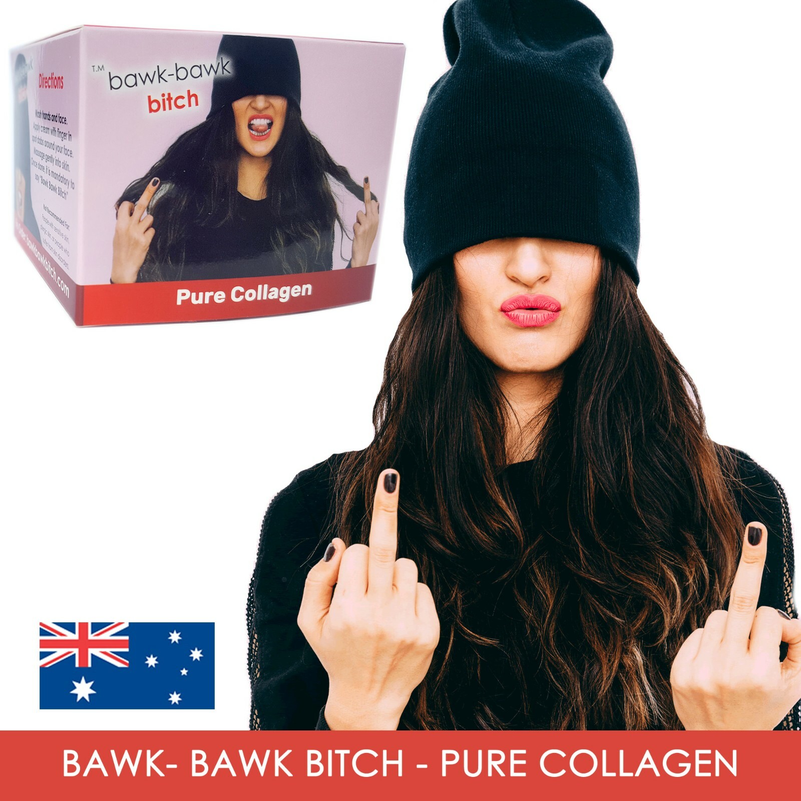 Anti Wrinkle Face Creams Bawk Bawk BITCH Pure Beauty Collagen Cream Moisturiser