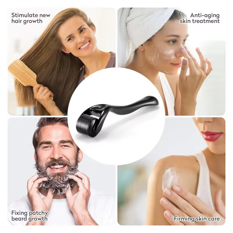Beard Derma Roller For Hair Loss Beard Growth 0.25MM Titanium Derma Roller micro