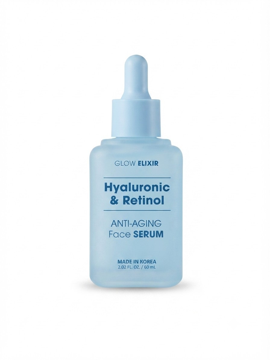 Glow Elixir Hyaluronic & Retinol Face Serum Anti-aging 2.02 fl oz / 60mL ~ Korea