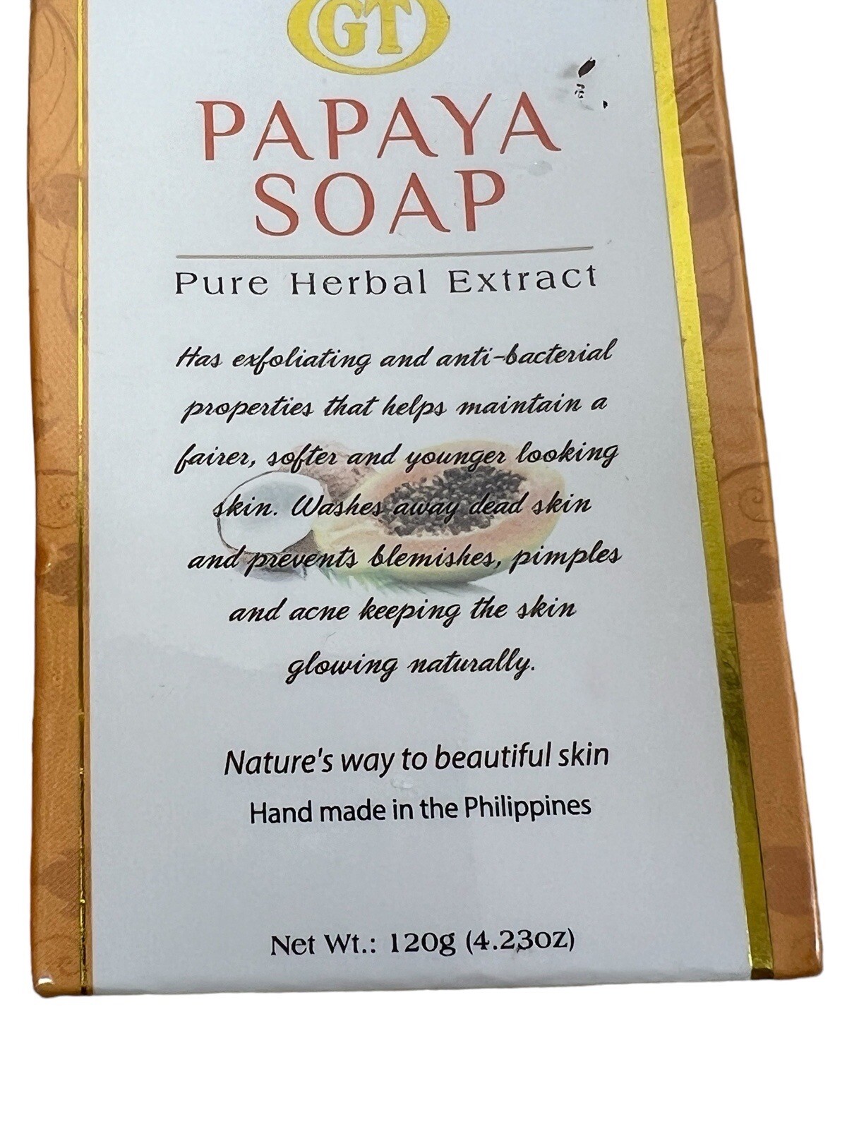 3 GT facial herbal Carrot, Papaya, Lemon skin tightening anti-aging soap