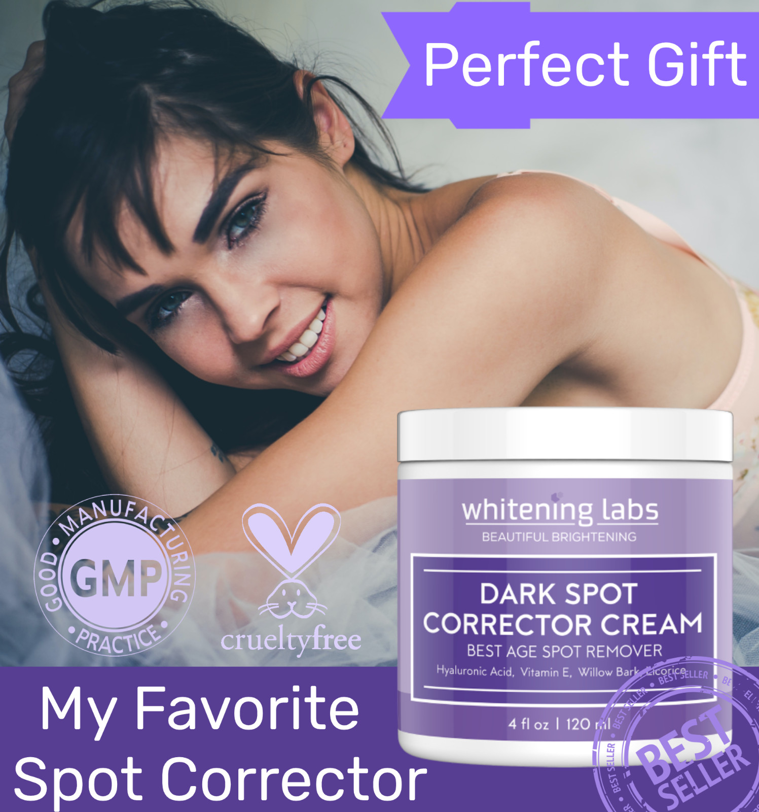 Anti Aging DARK SPOT CORRECTOR for Face, Body Age Spot Remover. MADE in USA 4 OZ