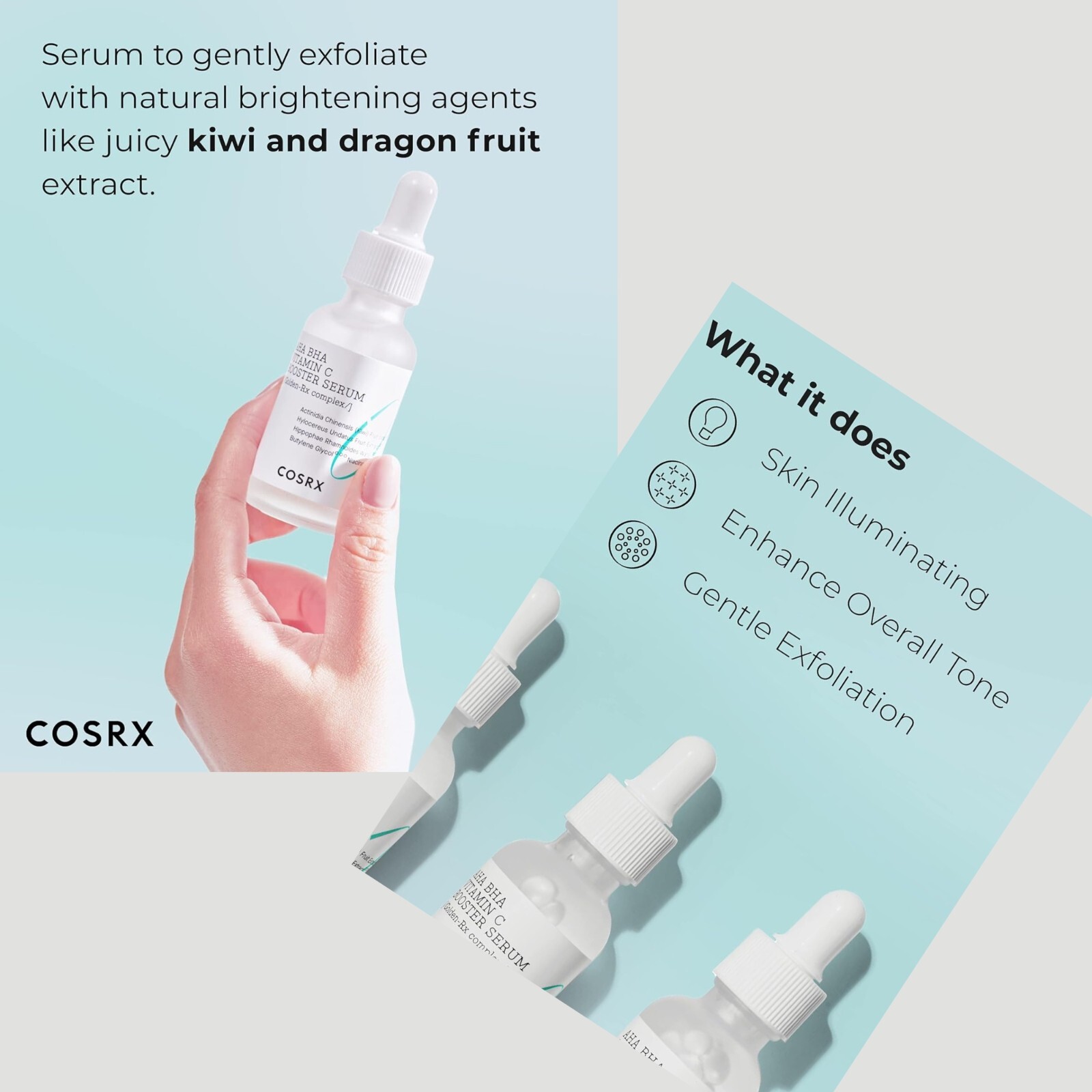 COSRX Refresh AHA BHA Vitamin C Booster Serum, 1.01 fl oz (30 ml)