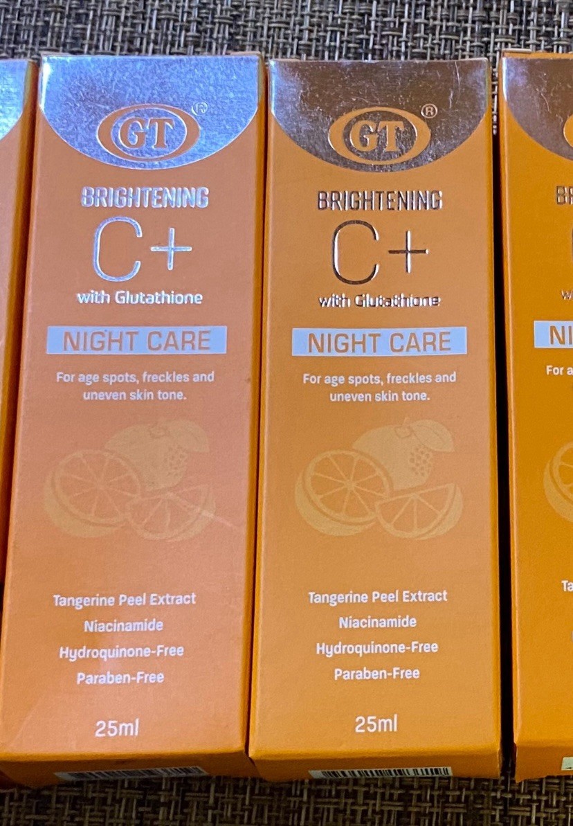 5Pcs. GT BRITENING C+ W/ Glutathione Night Cream.25ml. Each. Expiration 10/2026