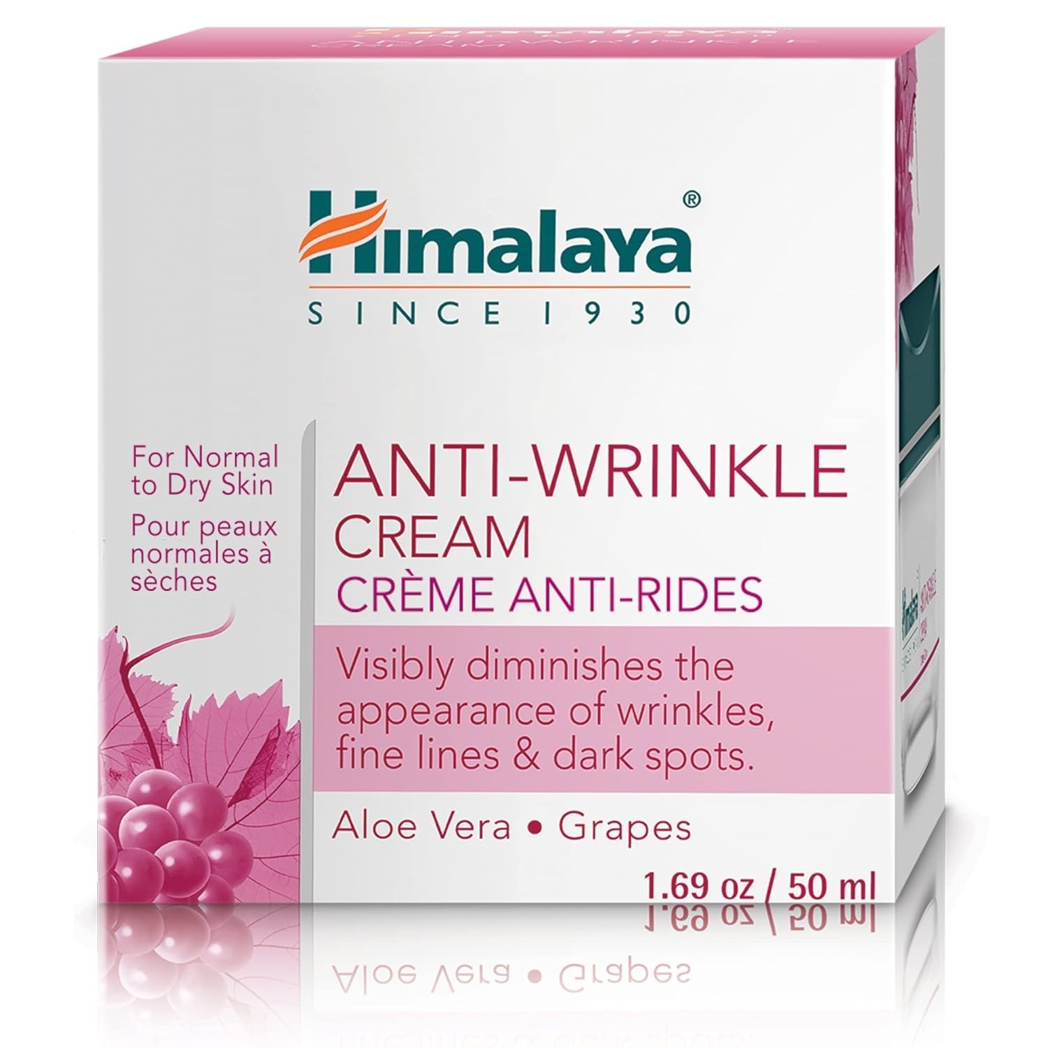 Himalaya Herbals Anti-Wrinkle Cream 50 g | Aloe & Grape | Reduces Fine Lines
