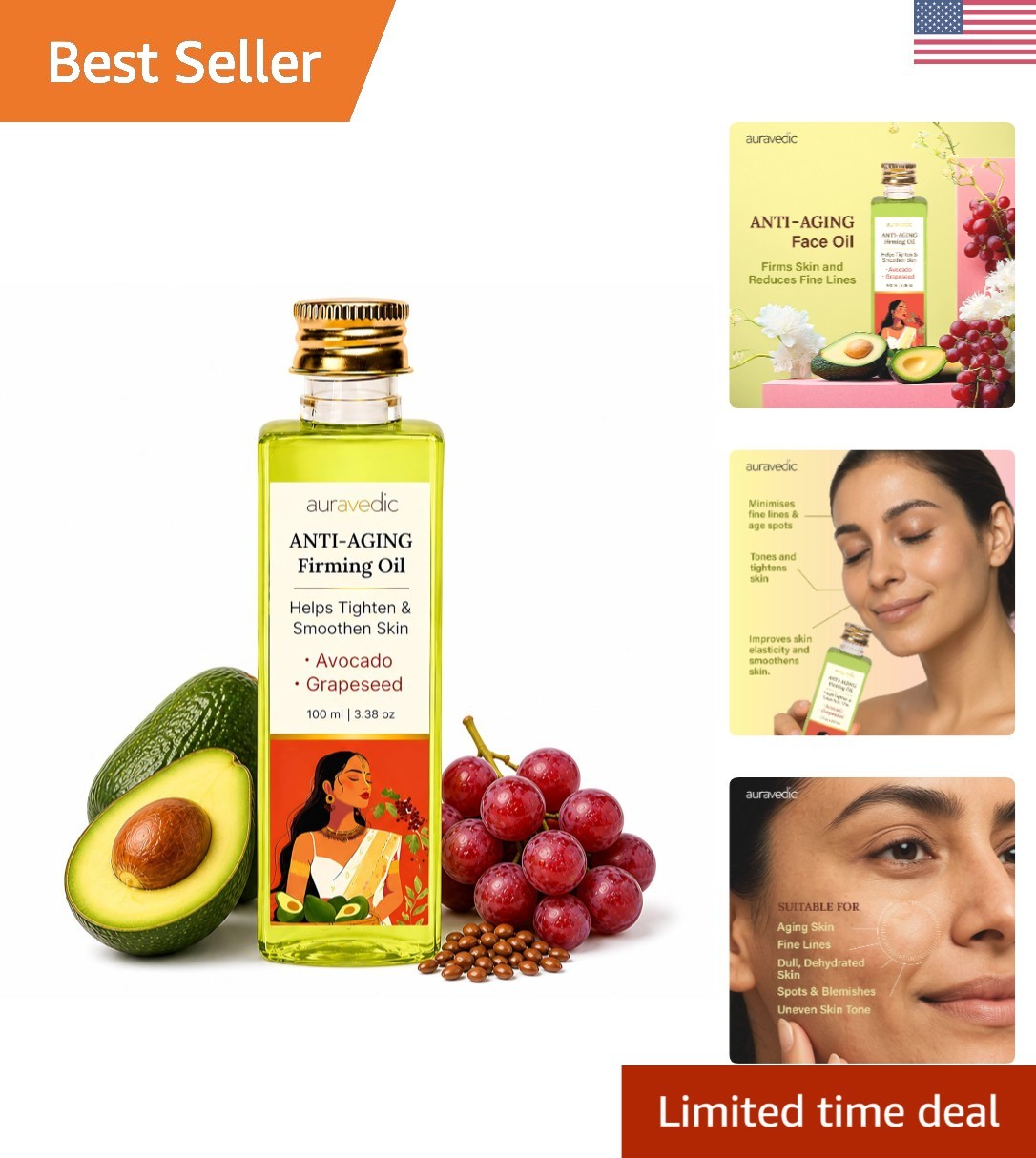 Revitalizing Face Oil: Avocado & Saffron Infusion for Youthful Radiance – 100ml