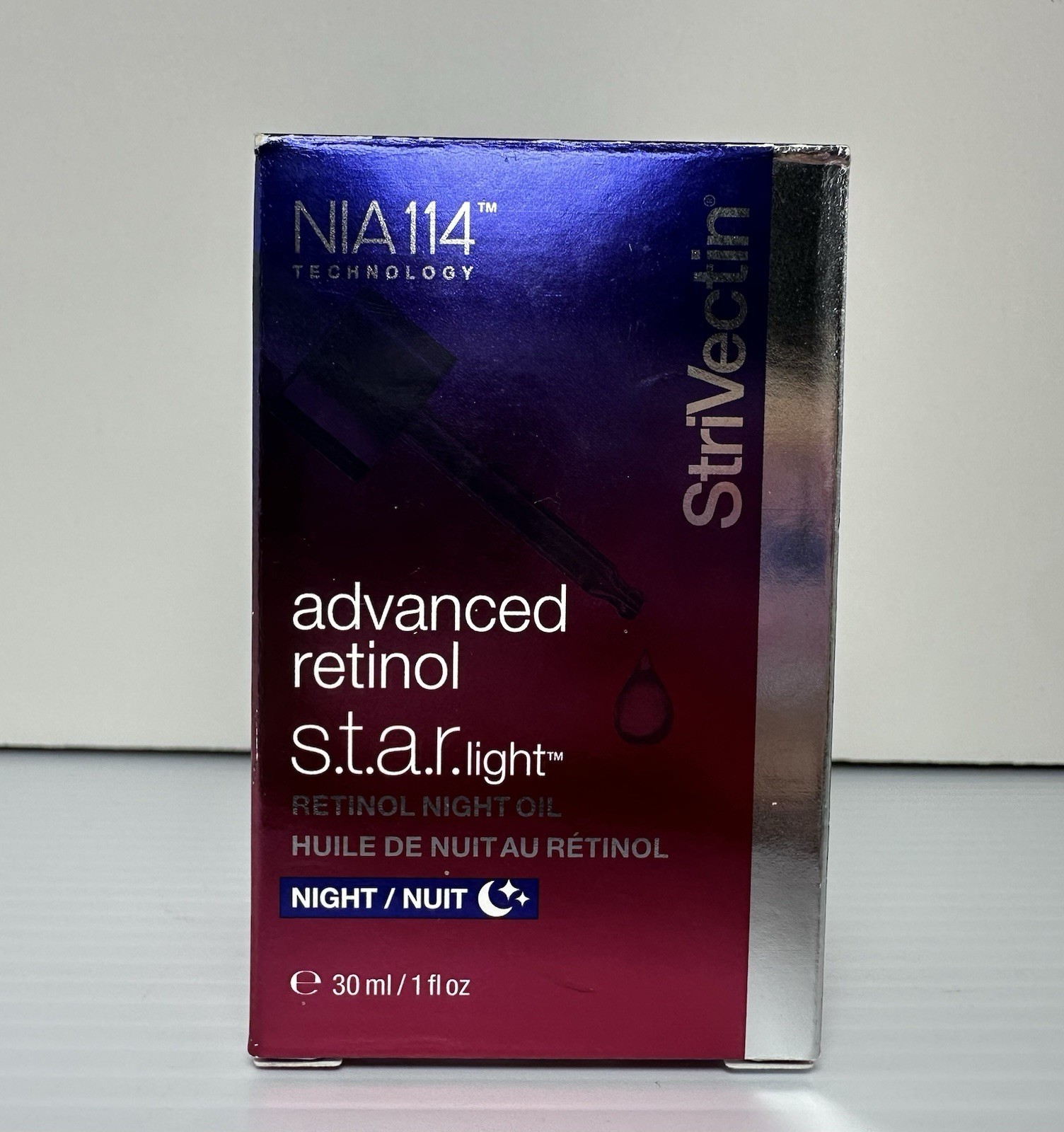 StriVectin Advanced Retinol Night Oil STAR Light 1 oz NEW in Box