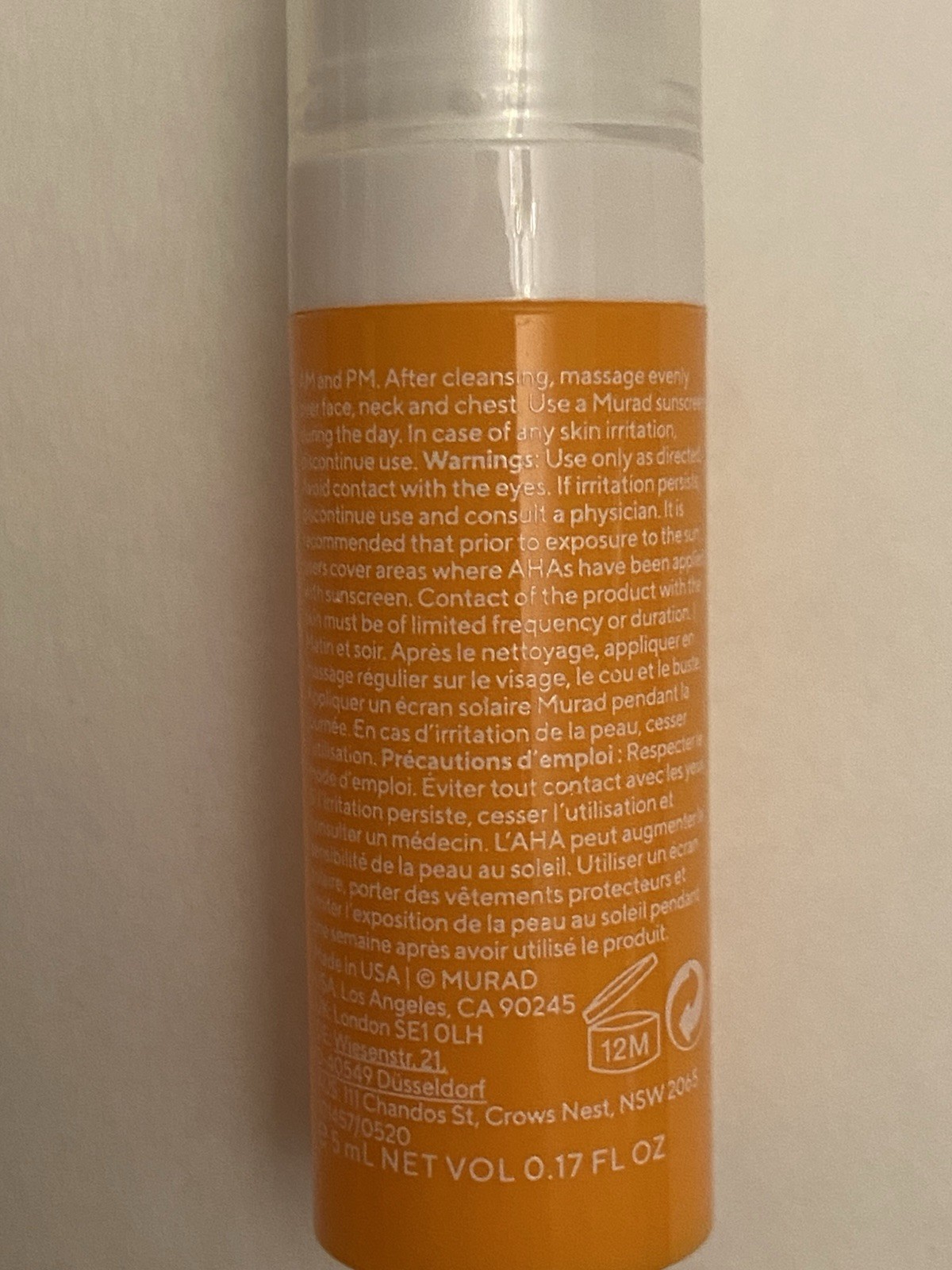 8 Murad Rapid Dark Spot Correcting Serum Face/Body Serum O.17oz.=1.36 oz.