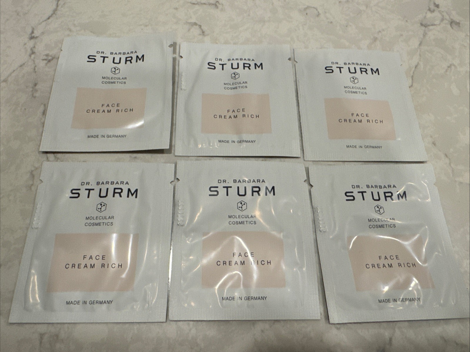 Lot Of 6 Dr. Barbara Sturm Face Cream Rich Samples Made In Germany