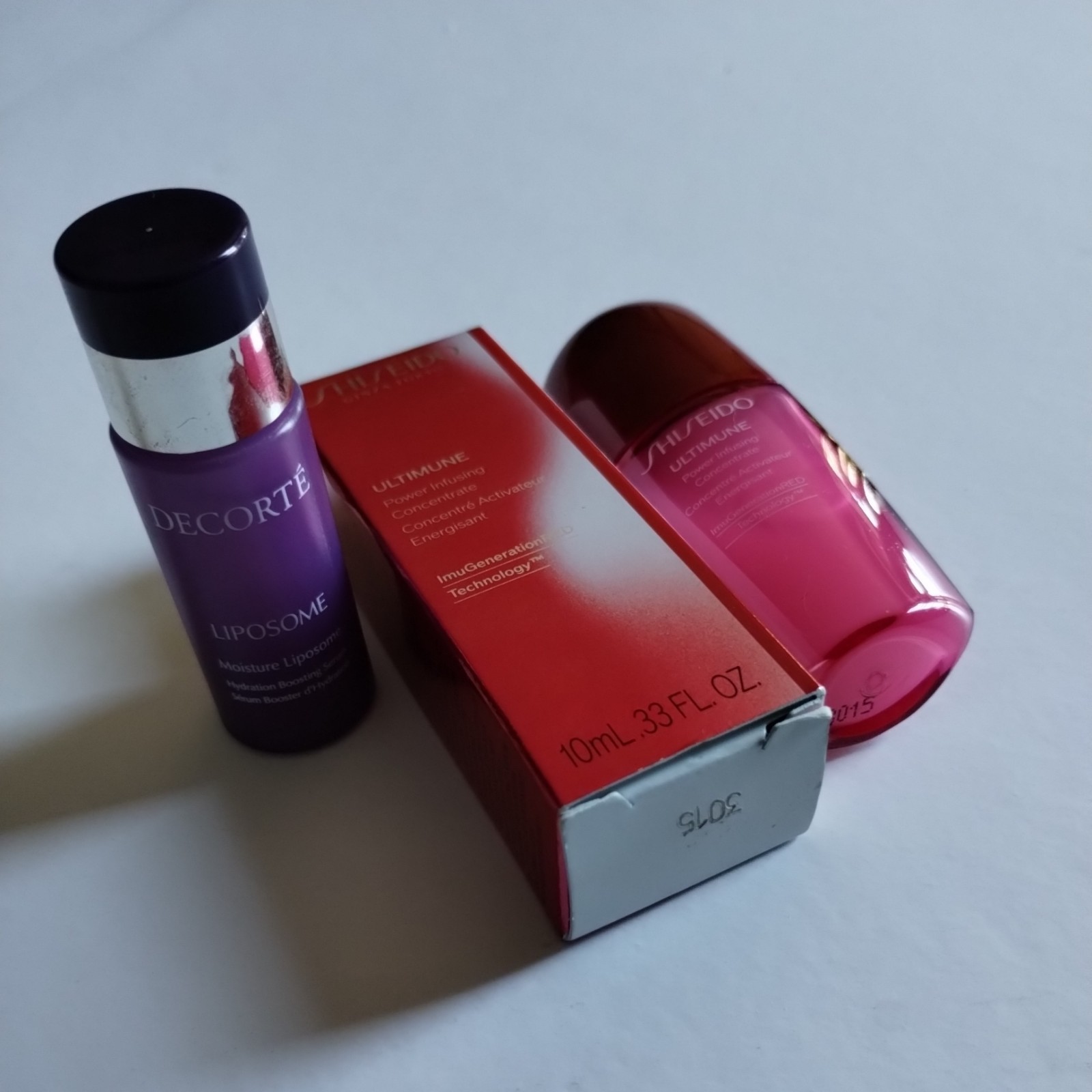 Shiseido Ultimune Power Infusing Serum, .33 oz + Decorte Liposome Serum .3 oz