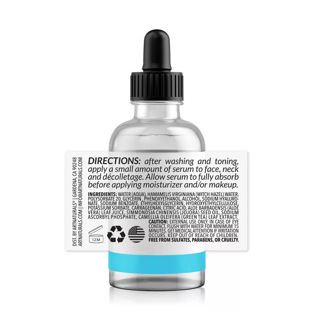 Artnaturals Hyaluronic Serum Hydrating Brightening Formula Exp 3/2027 New