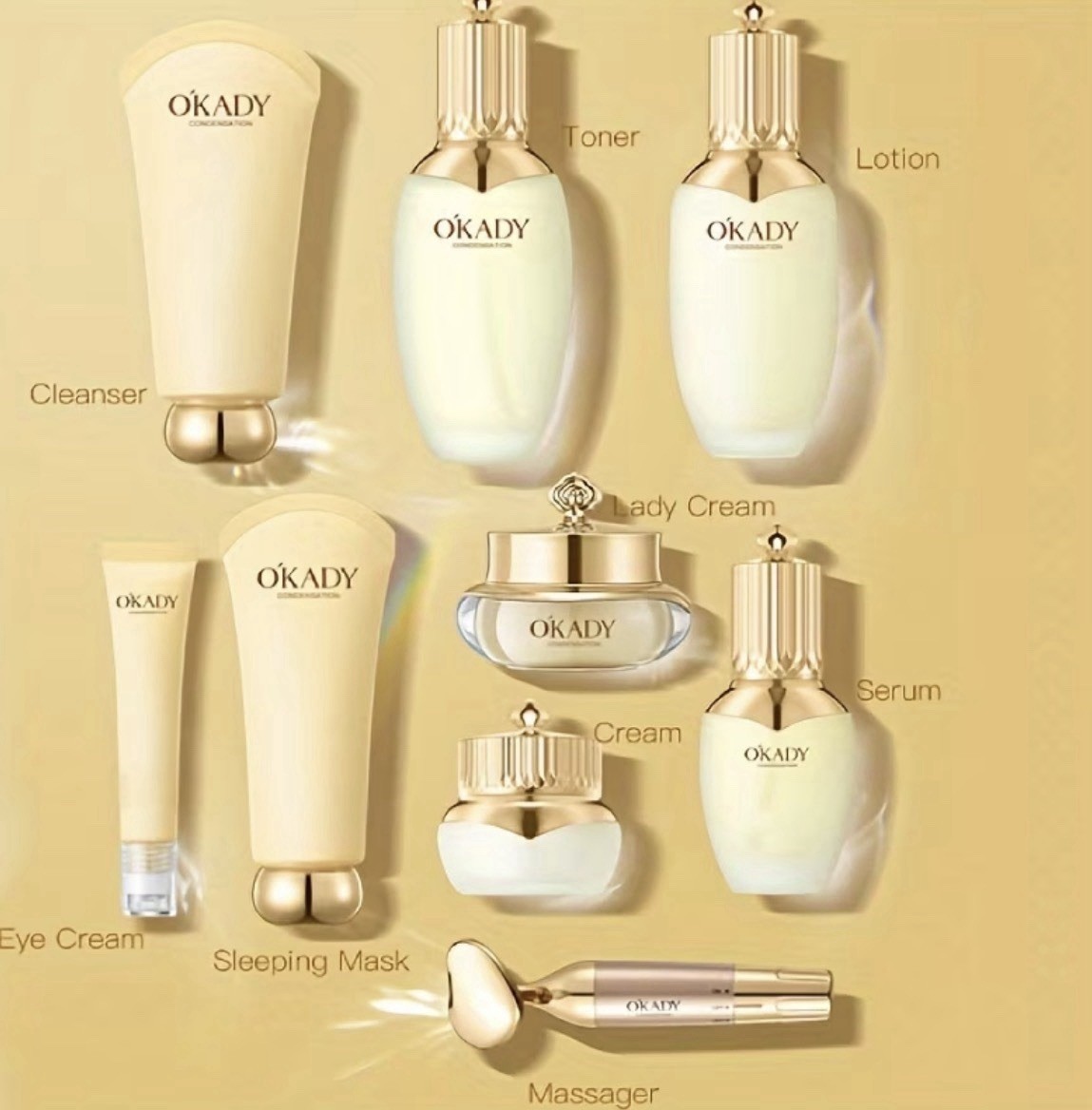 OKADY Ginseng Skincare Set | Make Skin Younger-looking Alcohol-Free