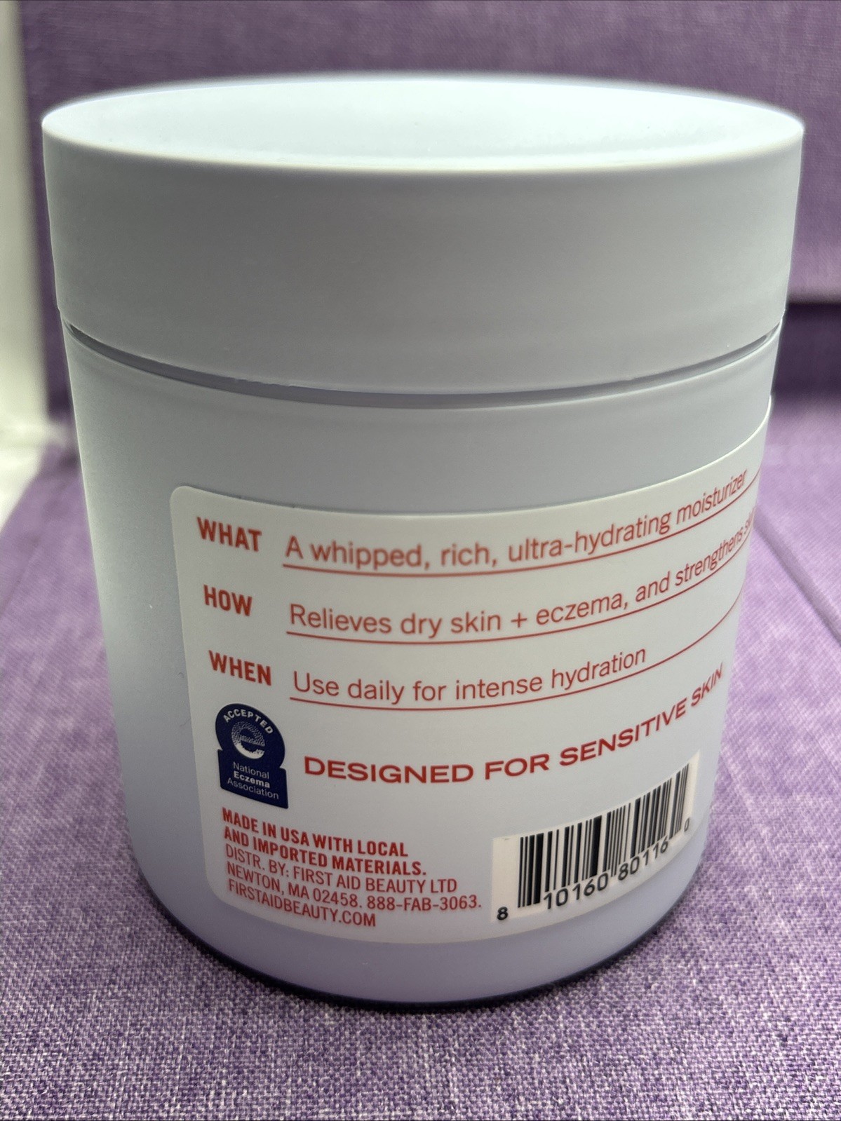First Aid Beauty Ultra Repair Cream with Colloidal Oatmeal 6 oz Jar Exp 11/2027