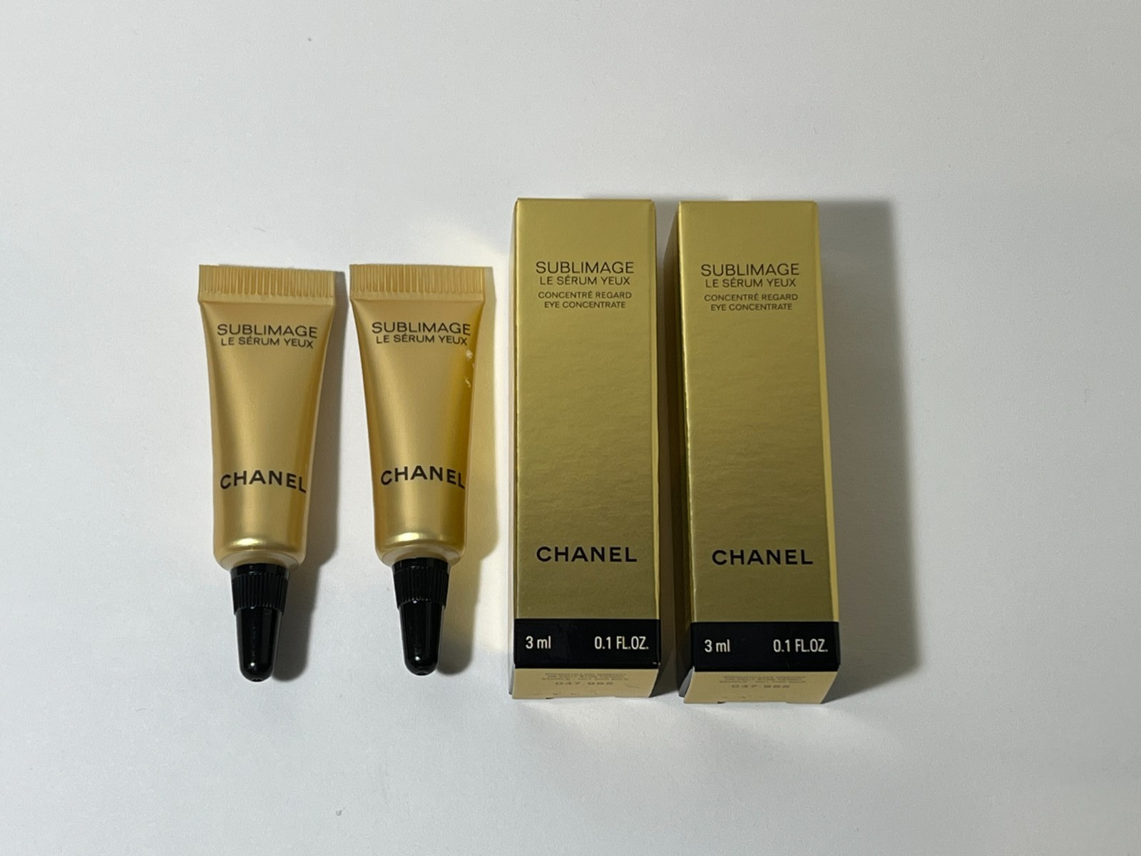 2 X Chanel Sublimage Le Serum Yeux Eye Concentrate 3ml / 0.1oz each NIB