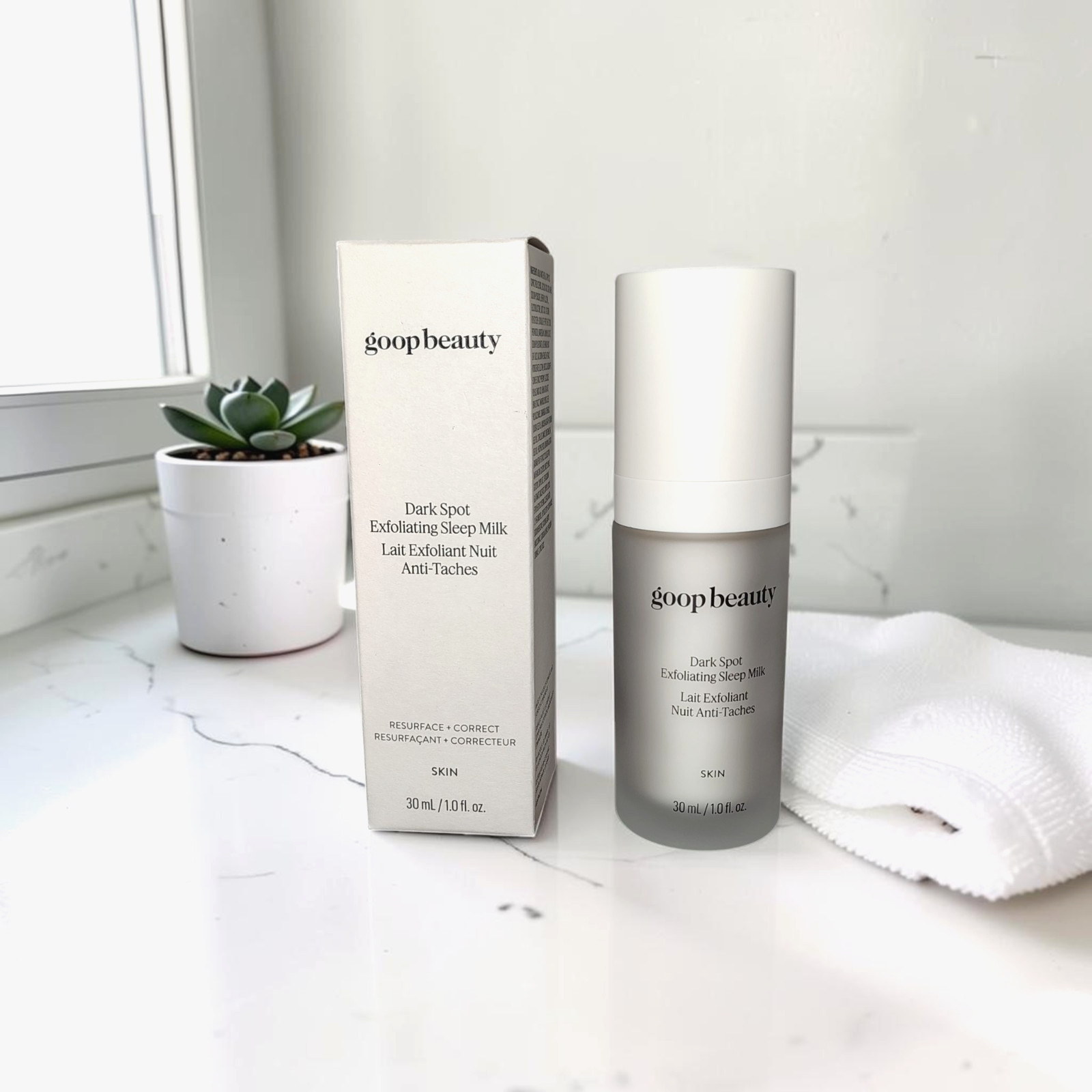 Goop Beauty Dark Spot Sleep Milk Intense Face Exfoliator Smooth Uneven Texture