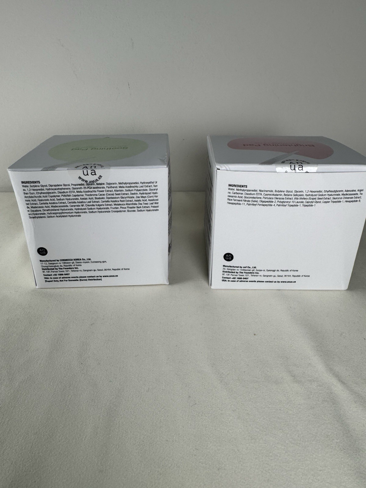 Anua Skincare Pad Bundle Brightening + Soothing Pads New In Box