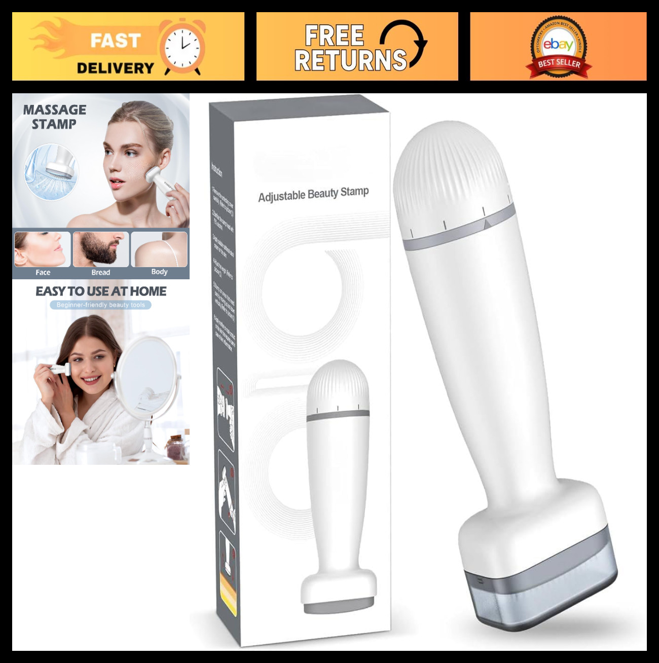 Microneedle Derma Roller for Face & Beard – 0.25mm Skin Care Tool for Men & Wome