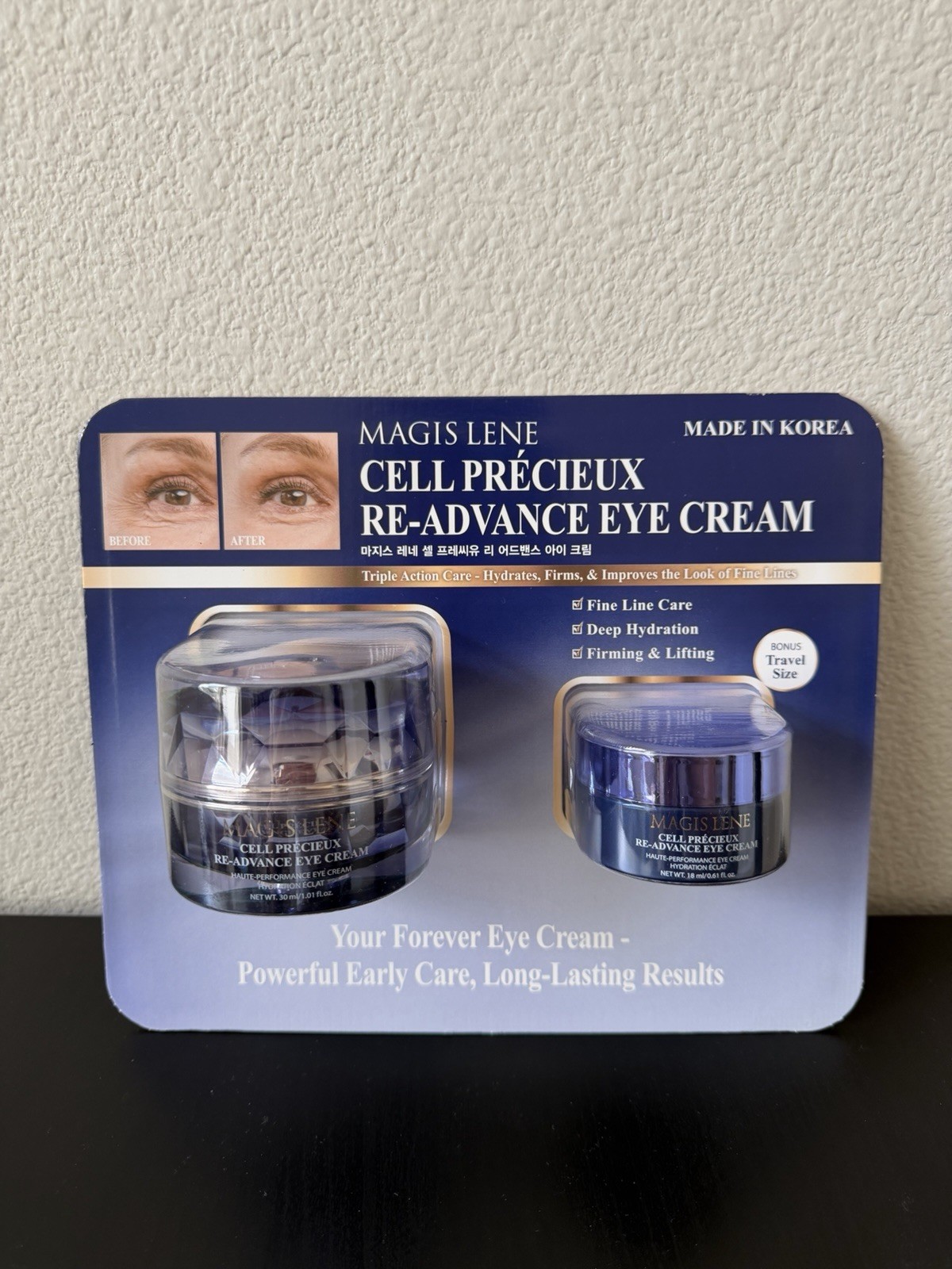 Magis Lene Cell Pre’cieux Re-Advance Eye Cream 1.01fl oz + 0.6fl oz – New Sealed