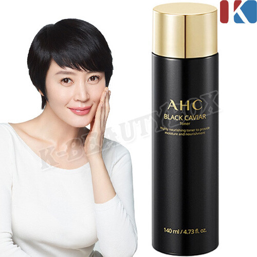 AHC Black Caviar Toner 140ml Intensive Moisturizing Skin Care Korean Cosmetics