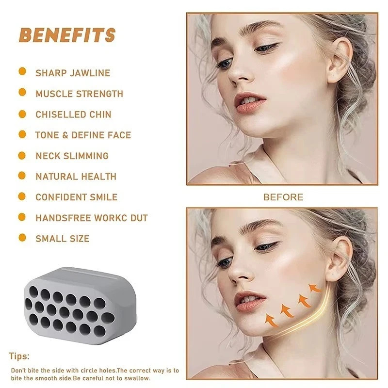 1/2PCS Jaw Exerciser Jawline Trainer Facial Toner Ball Neck Toning Double Chin