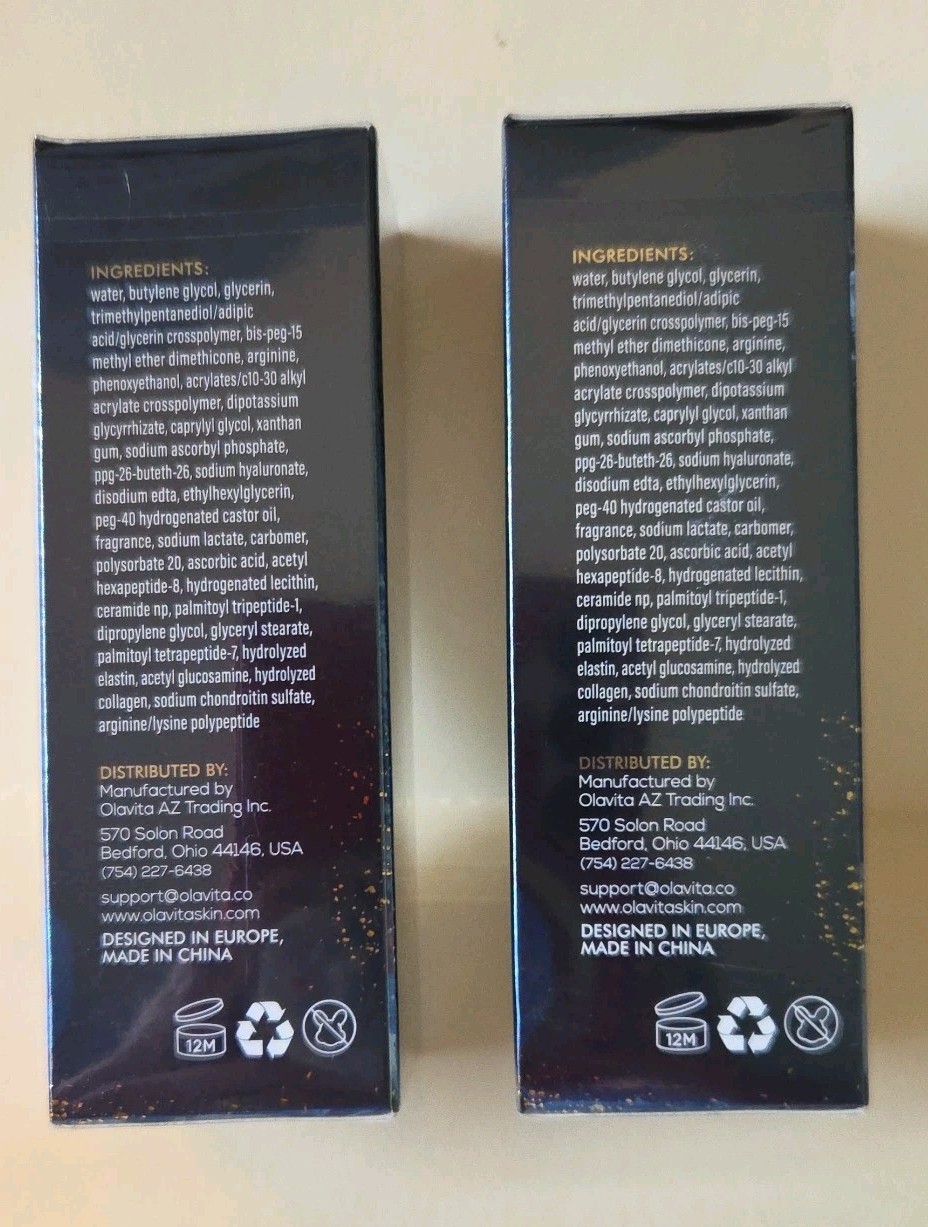 Olavita Liquid Solution Age Erase Formula Anti-Aging 1.01oz 30ml 2 Pack Exp 9/28