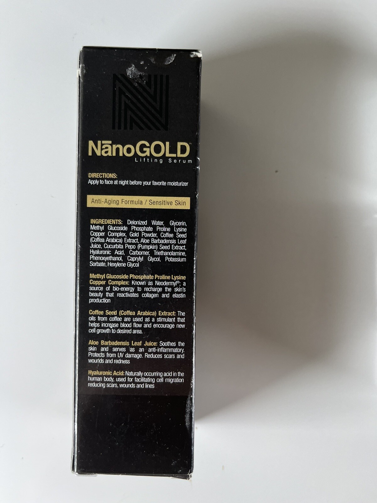 Nuvoderm Nano Gold Lifting Serum New In Box Sealed 30 ML 1.014 FL Oz.
