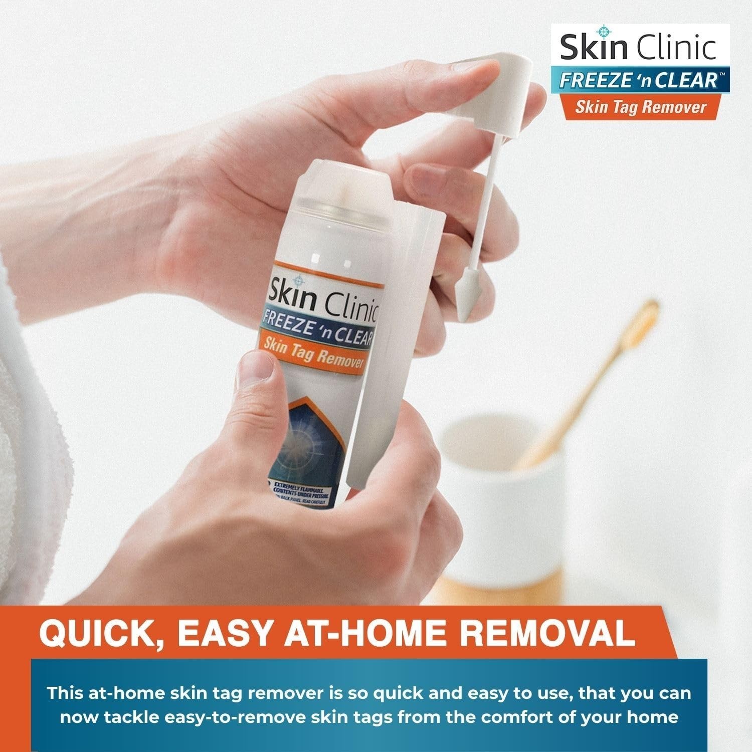 Skin Tag Remover – Cryogenic Kit with 8 Precision-Tip Applicators + Tweezers …