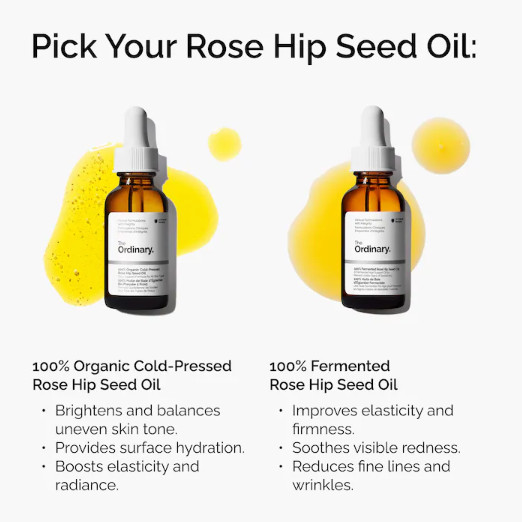 NIB 100% Authentic The Ordinary 100% Organic Cold-Pressed Rose Hip Seed Oil,1 oz