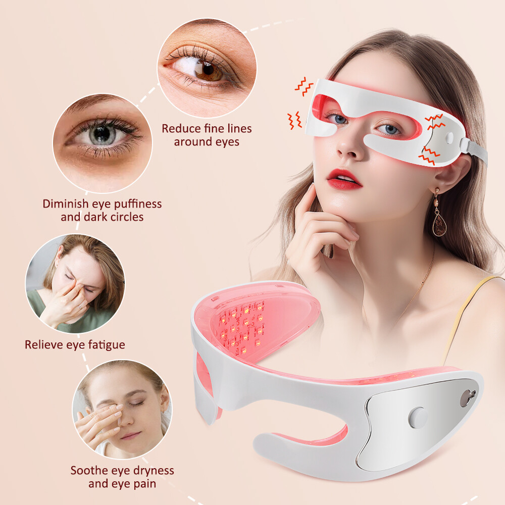 LED Red Light Therapy Eye Massager Device for Anti-Aging,Dark Circles & Wrinkles
