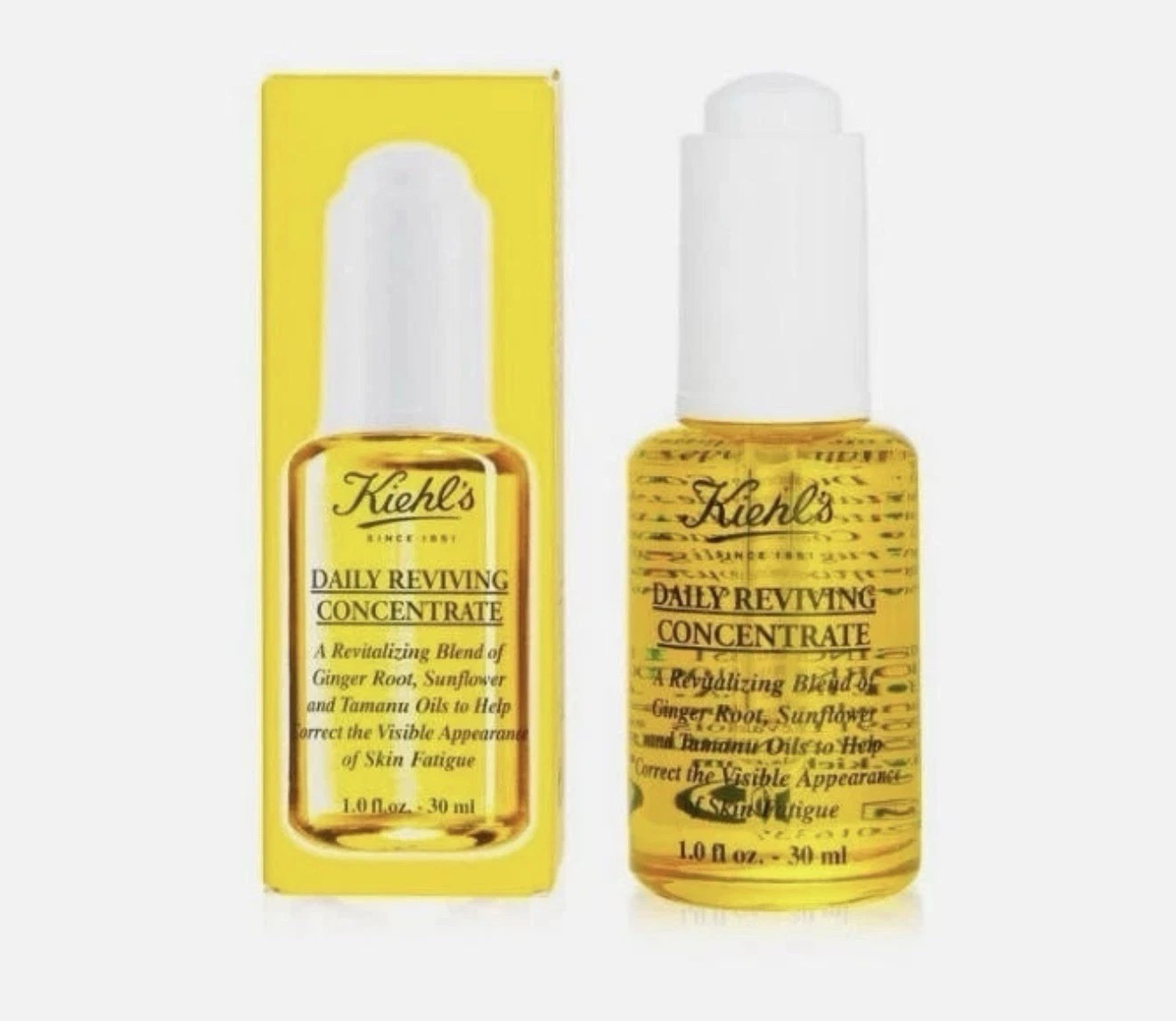 Kiehl’s Daily Reviving Concentrate Face Oil 1.0oz/30ml New In Box