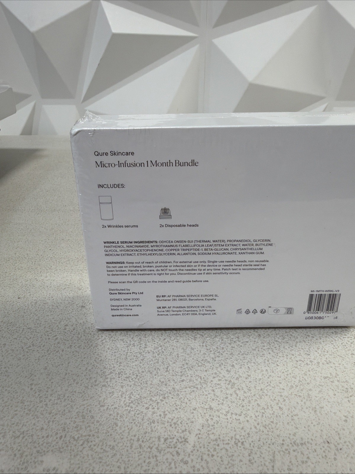 Qure Micro Infusion Wrinkles 1 Month Supply NEW SEALED