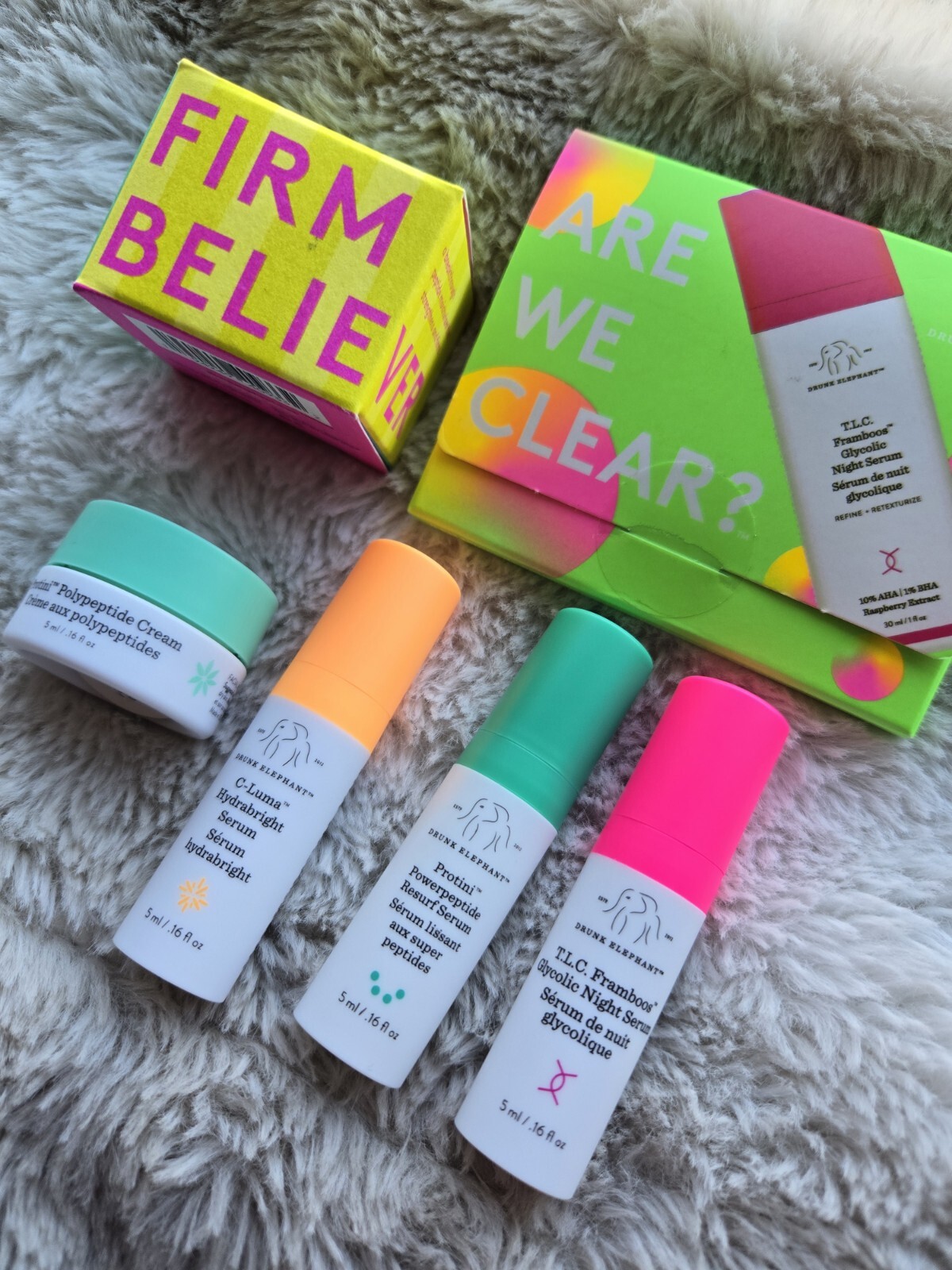 Authentic Drunk Elephant Cream, Serum Sample Set