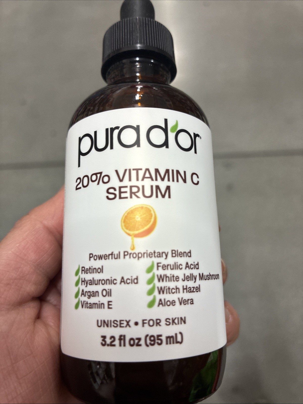 SEALED PURA D’OR Dor 20% Vitamin C Serum Professional Strength Anti-Aging, 4 OZ