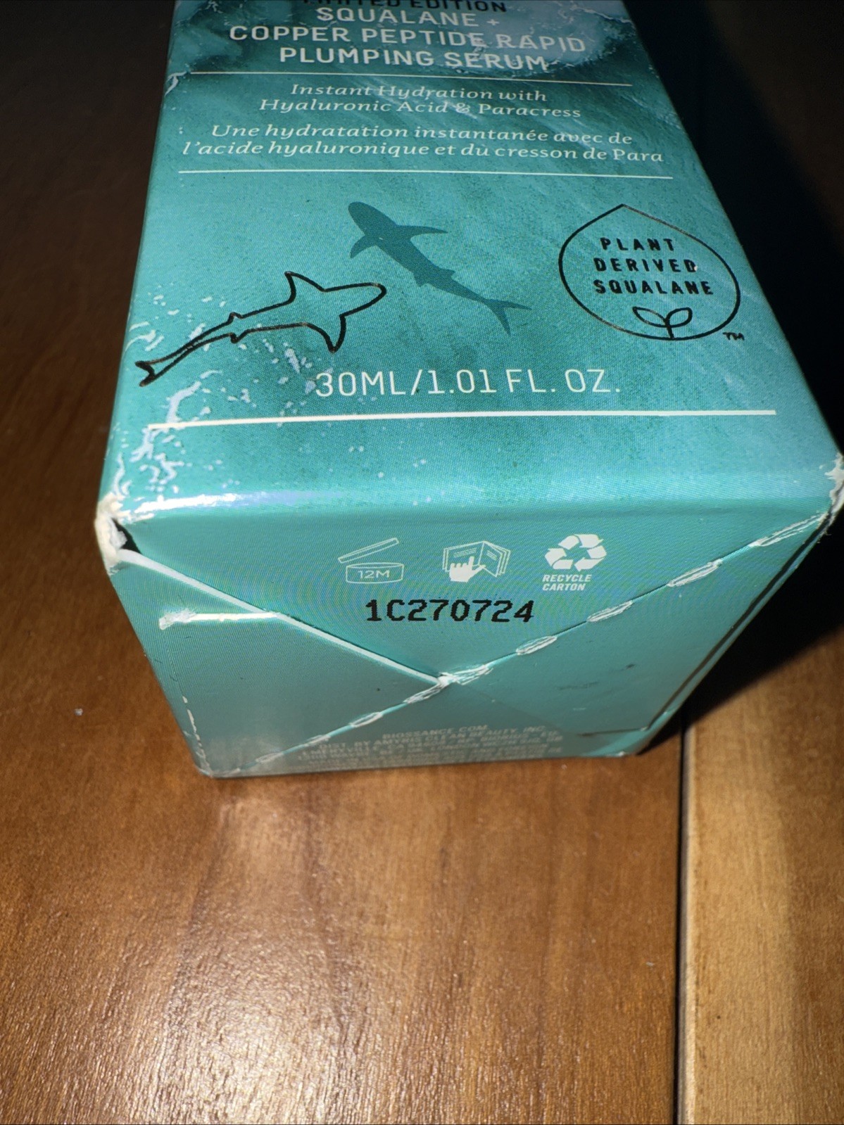 BIOSSANCE X OCEANA Plumping Serum Limited Edition Squalane Copper Peptide