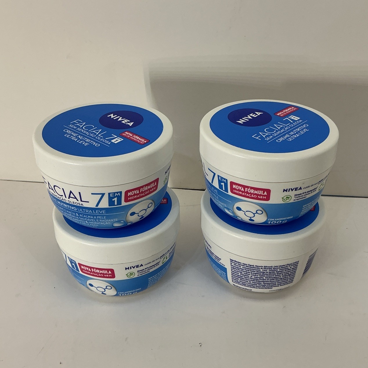Lot Of 4-Nivea Facial cream7 in 1 nourishing care 100g Each/ New, Exp 04/2028